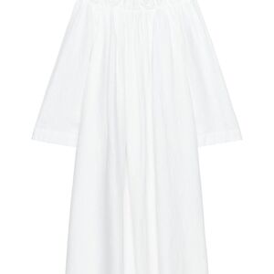 Zara White Off-Shoulder Midi Dress
